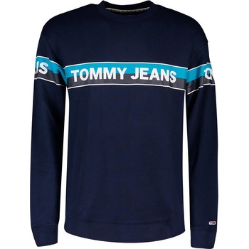 Tommy Hilfiger TOMMY JEANS tmavě modrá mikina TJM BAND LOGO CREW