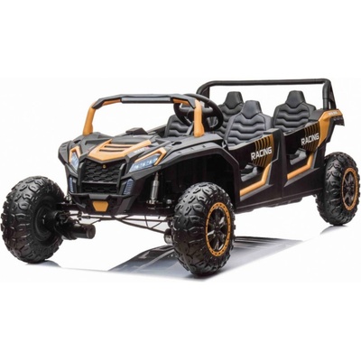 Mamido elektrické autíčko Buggy UTV čtyřmístné 24V nafukovací kola zlatá – Sleviste.cz