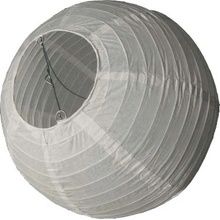 Závesný lampion kulatý Bílý