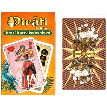 Pirátské hrací karty: jednohlavé