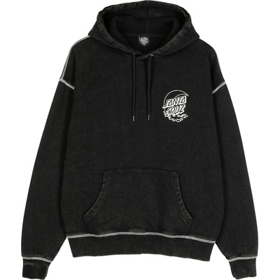 Santa Cruz Дамски суичър Santa cruz Women's Moon Dot Reflection Front Hood Hoodie - Black Acid Wash - размер 6 (UK) (117-3197-0111)