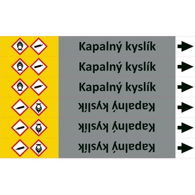 Nadrzenapalivo.cz Značení potrubí ISO 20560, kapalný kyslík PZAL 008192