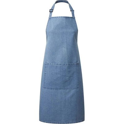 Premier Workwear Kuchyňská zástěra s laclem a kapsou - Modrý denim