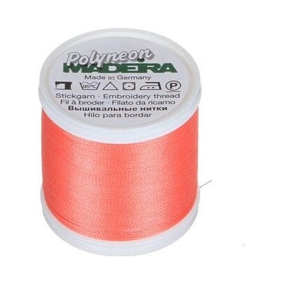 Vyšívací nitě PES Madeira Polyneon (400m) barva 1777 salmon