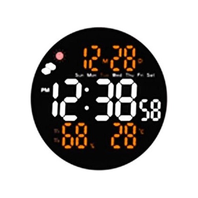 Elekom Дигитален Часовник с Аларма EK-3853L, 2/24 формат, Две възможни аларми, функция "Snooze", Термометър с Влагомер, Календар, Дистанционно управление
