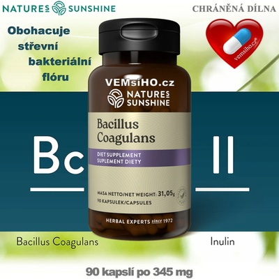 Nature’s Sunshine Bacillus Coagulans 90 kapsúl po 345 mg