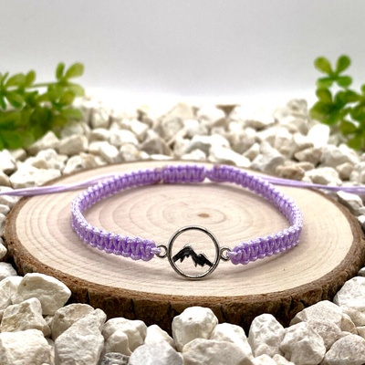Certom Macramé náramek se stříbrnými horami Ag925 0495