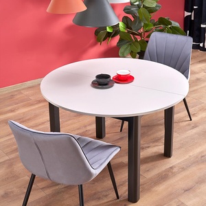 Halmar Кръгла разтегателна трапезна маса ringo кашмир / черен (hal-ringo-round-ext-cashmere-blk)