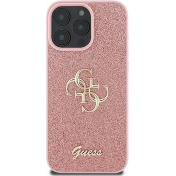 GUESS Калъф Guess - PU Fixed Glitter 4G Metal Logo, iPhone 16 Pro Max, розов (3666339328559)