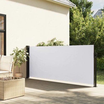 vidaXL Zatahovací boční markýza bílá 100 x 500 cm