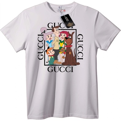 NOONEBRAND Тениска Флинтстоунс x Gucci - 6XL, Black