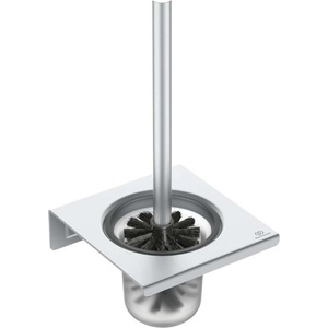 Ideal Standard ALU+ - Стенна четка за тоалетна с държач, матирано стъкло/сребристо BD593SI (BD593SI)