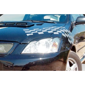 MOTORDROME Вежди за фаровете за TOYOTA Corolla (2002+) hatchback - черни (FR.00.0074)