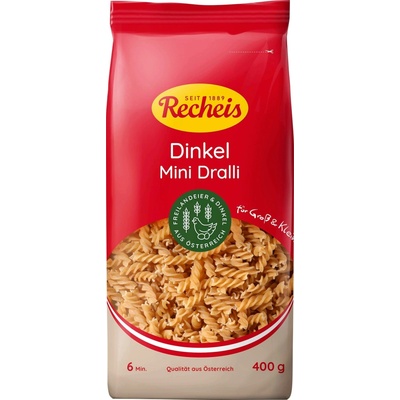 Recheis Naturgenuss špaldové těstoviny Mini Fusilli 400 g