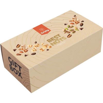 GRIZLY Dárkový balíček DÁRKOVÝ BOX BEST OF NUTS 480 g