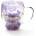 CupHup Стъклена термо чаша CupHup Night Freesia с двойно дъно и цветен дизайн - 300 мл (02-08)