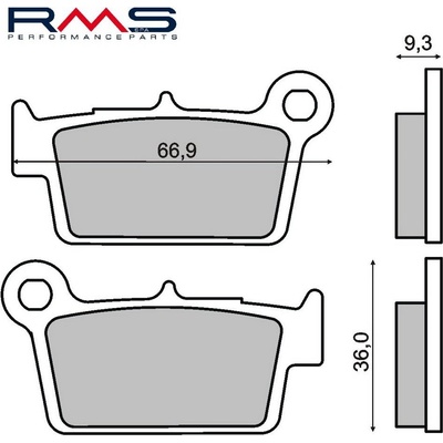Brzdové destičky RMS 225101453 organické 225101453