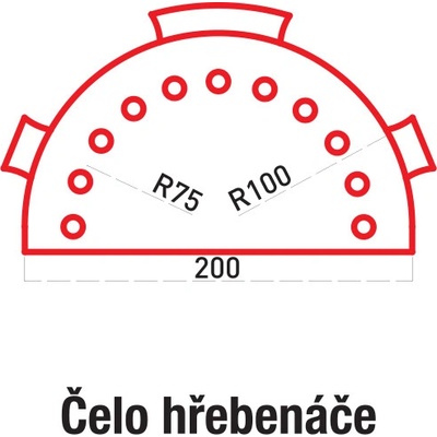 Bravo Čelo hřebenáče 25 µm polyester antracit