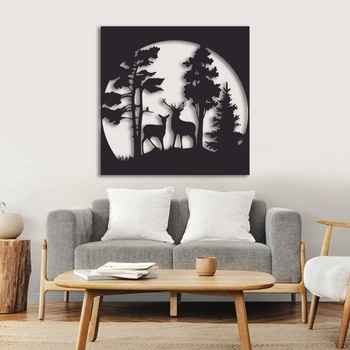 Decono Метална Декорация Двойка Елени