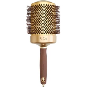 Olivia Garden Expert Blowout Shine Round Brush Gold & Brown 80 mm