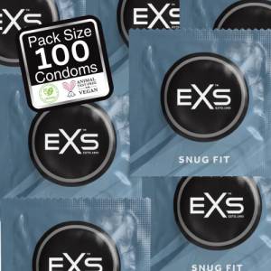 EXS Condoms 100 бр. Плътно прилепващи EXS Snug Fit 49 mm