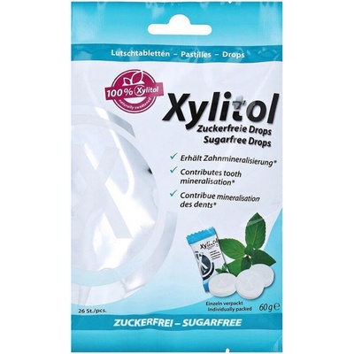 Miradent Xylitol Drops máta 26 x 2,3 g