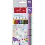 Faber-Castell Цветни моливи със стикер за замък Еднорог 10 броя + 3 пастелни цветни молива 111219 (111219)