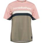 Horsefeathers Дамска фланелка с къс ръкав за колоездене Horsefeathers Women's Quantum Bike Jersey Cycling jersey - Lotus / Taupe - размер XL (156-2802-0215)