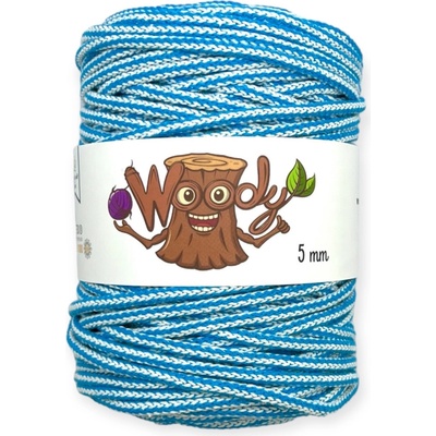 Woody Crafts Woody 5 mm – Modrobílá (50m)