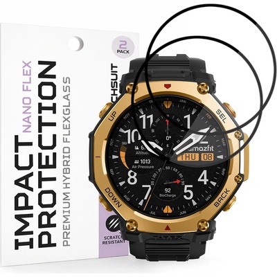 Techsuit Протектор за Amazfit T-Rex 3 Pro 48mm - Nano Flex (2 pack) - Techsuit - Черен