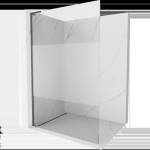 Mexen Kioto L душ параван Walk-in 80 x 200 cm, прозрачен/матиран, четка в цвят пистолетно сиво - 800-080-103-66-35 (800-080-103-66-35)