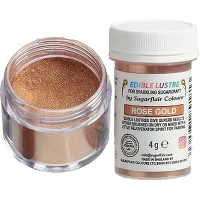 Sugarflair Jedlá prachová perleťová farba Rose Gold 4g