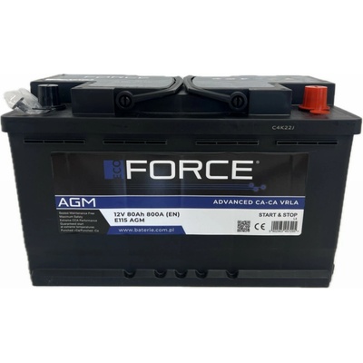 ECO FORCE AGM 12V 80Ah 800A E115AGM