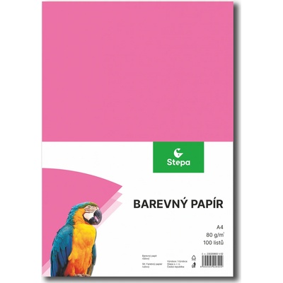 Barevný papír A4 100/80 g růžový Stepa s.r.o. – Zboží Dáma