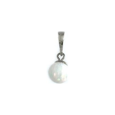 Infinitysilver Stříbrný přívěsek bílá opálová kulička 8mm 446508