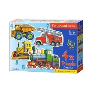 Castorland Puzzle x 4 - CASTOR Vehicles