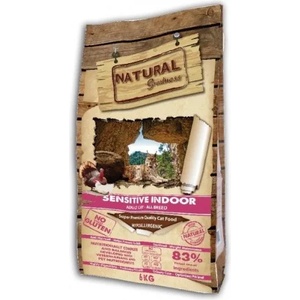 Natural Greatness Sensitive Indoor 83% meat - храна подходяща за израснали и възрастни котки, кастрирани, с наднормено тегло, гледани вкъщи, с 83% месо 15 кг ASC39SI15