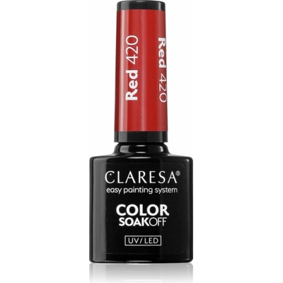 Claresa SoakOff UV/LED Color River gélový lak na nechty odtieň Red 420 5 g