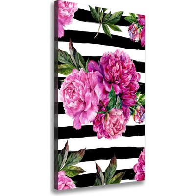 Vertikálny moderný obraz canvas na ráme Pivonka 50x100 cm