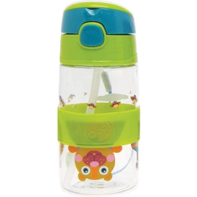 Oops Бутилка за вода със сламка Oops - Зелена, 400 ml (OP4100410)