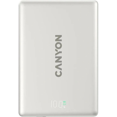 CANYON Външна батерия /power bank/ Canyon OnPower 500, 5000mAh, сива, 1x USB-C, безжично зареждане, 20W (CNS-CPB500G)