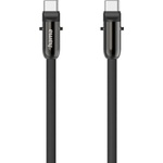 Hama Кабел за зареждане, USB-C, 2 в 1 с връзка за телефон, 1.2 m, чере (HAMA-201751)