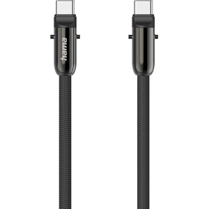 Hama Кабел за зареждане, USB-C, 2 в 1 с връзка за телефон, 1.2 m, чере (HAMA-201751)