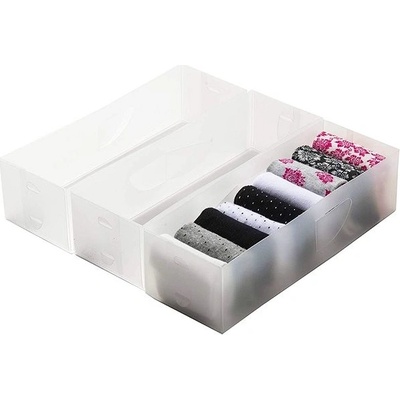 Compactor Optimo Set 3 ks malých transparentních organizérů 30 x 10,5 x 8 cm
