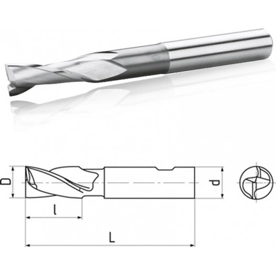 Fréza 18x32mm pro drážky per dlouhá, nesouměrná HSS Co8 221418