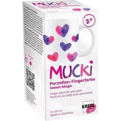 Kreul Sada prstové barvy na porcelán MUCKI Sweet Magic 2 x 50 ml