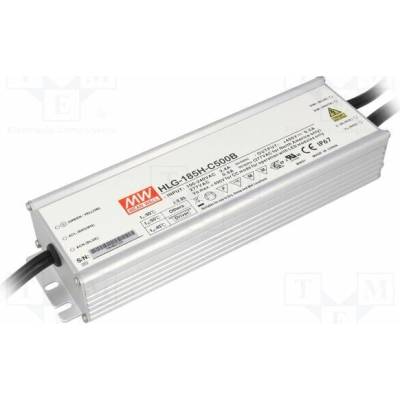 MEAN WELL HLG-185H-C500B Napájecí zdroj: spínaný; LED; 200W; 200÷400VDC; 500mA; 90÷305VAC