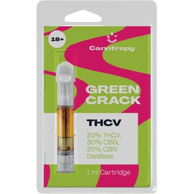 Canntropy THCV Cartridge Green Crack 20 % THCV 60 % CBG 20 % CBN 1 ml