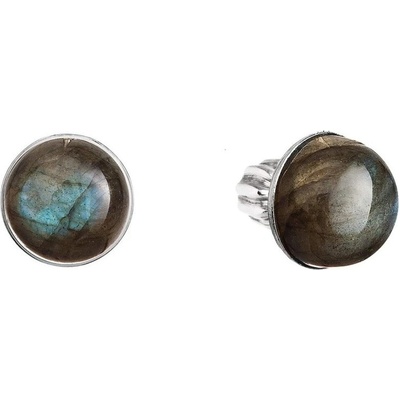 Evolution Group - Pavona Stříbrné náušnice pecky s pravým labradoritem 11491.3