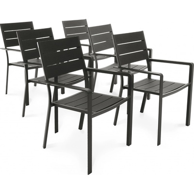 di volio sada 6ks zahradních židlí Teri černé